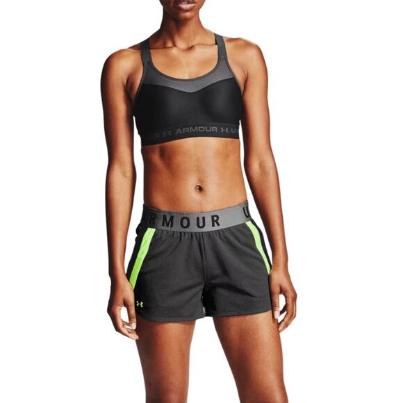 Under Armour Women's Black High Support Armour Crossback Sports Bra Size 38B - Picture 1 of 7